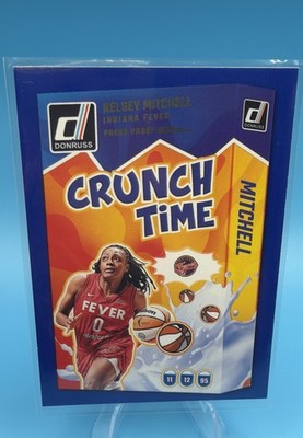 2025 Panini Donruss WNBA - Crunch Time Kelsey Mitchell #6 Press Proof Blue