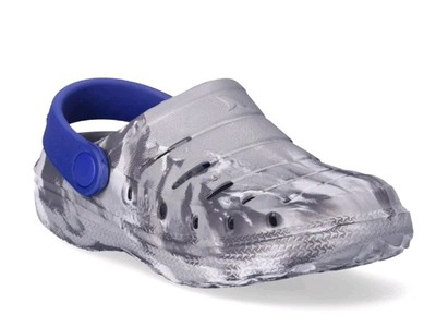 Rugged Shark Toddler Size7 Boys' Blue & Gray Lightweight EVA Clogs *New*