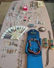 Vintage Estate Costume Jewelry Lot Retro MCM Estate.Over 80 Pcs.All Wearable