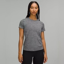Lululemon Swiftly Relaxed Short Sleeve T-Shirt Chroma Check Stripe Size 4