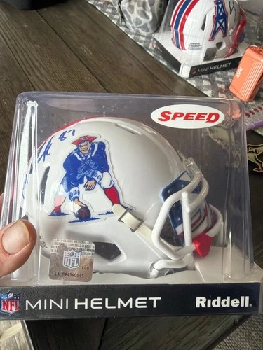Rob Gronkowski Signed Autographed New England Patriots Throwback Mini! Tampa