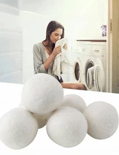 2 pcs Organic Wool Dryer Ball – Natural Fabric Softener, Eco & Reusable - NEW