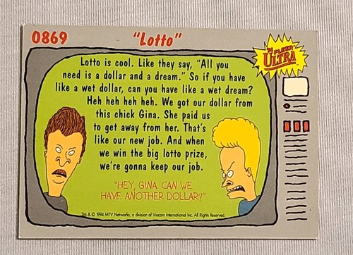 Beavis And Butthead Trading Card #0869 Lotto - Bild 2 von 2