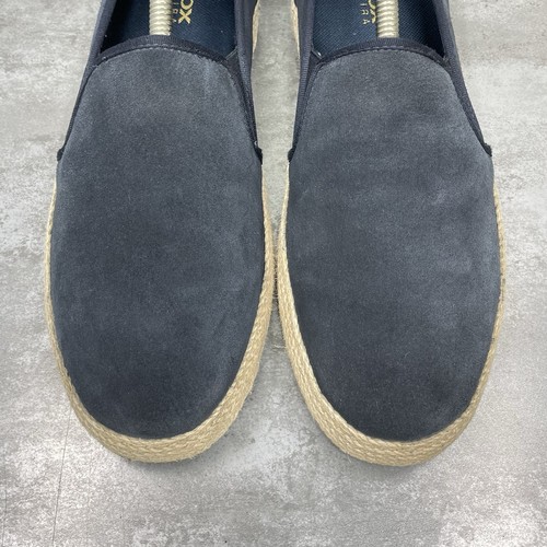 Geox Men's Respira Pantelleria Slip On Loafer Wedge Sandal Suede Blue Size UK 8 - Picture 12 of 22