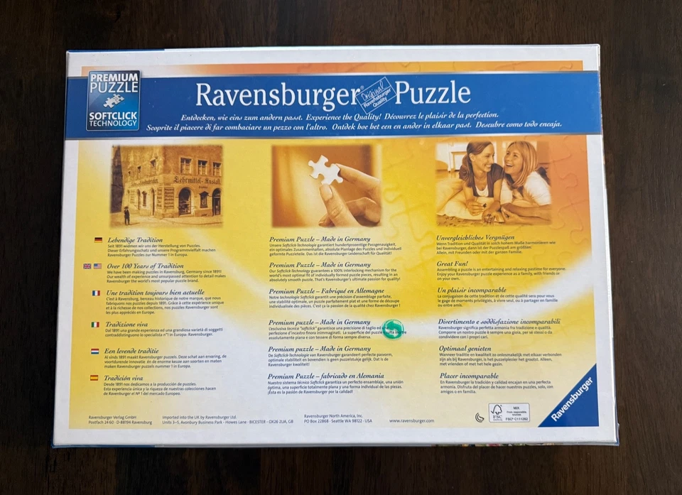 Quebra-cabeça Ravensburger "Gelini "At the Picnic" 1000 peças-completo-HTF-NOVO - Imagem 2 de 4