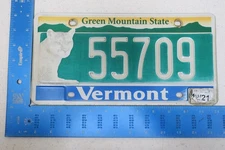 Vermont VT License Plate Tag 2021 21 Catamount Lion Graphic 55709