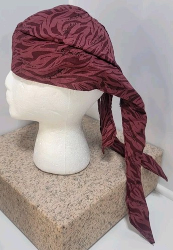 Headwrap Harley Davidson Rosso Marrone Teschio Cap Do Rag Bandana Originale Nuovo con etichette - Foto 7 di 11