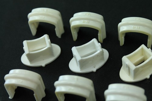 10 x old cable clamps size XS S M white cable clamp grid clamp wet room - Picture 13 of 27