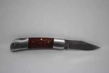 Stainless Steel Lockback Pocket Knife Wood Handle