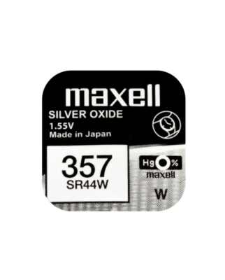 10 x Maxell 357 Uhrenbatterien 1,55 V SR44W  SR44 LR44 AG13 165mAh Knopfzelle