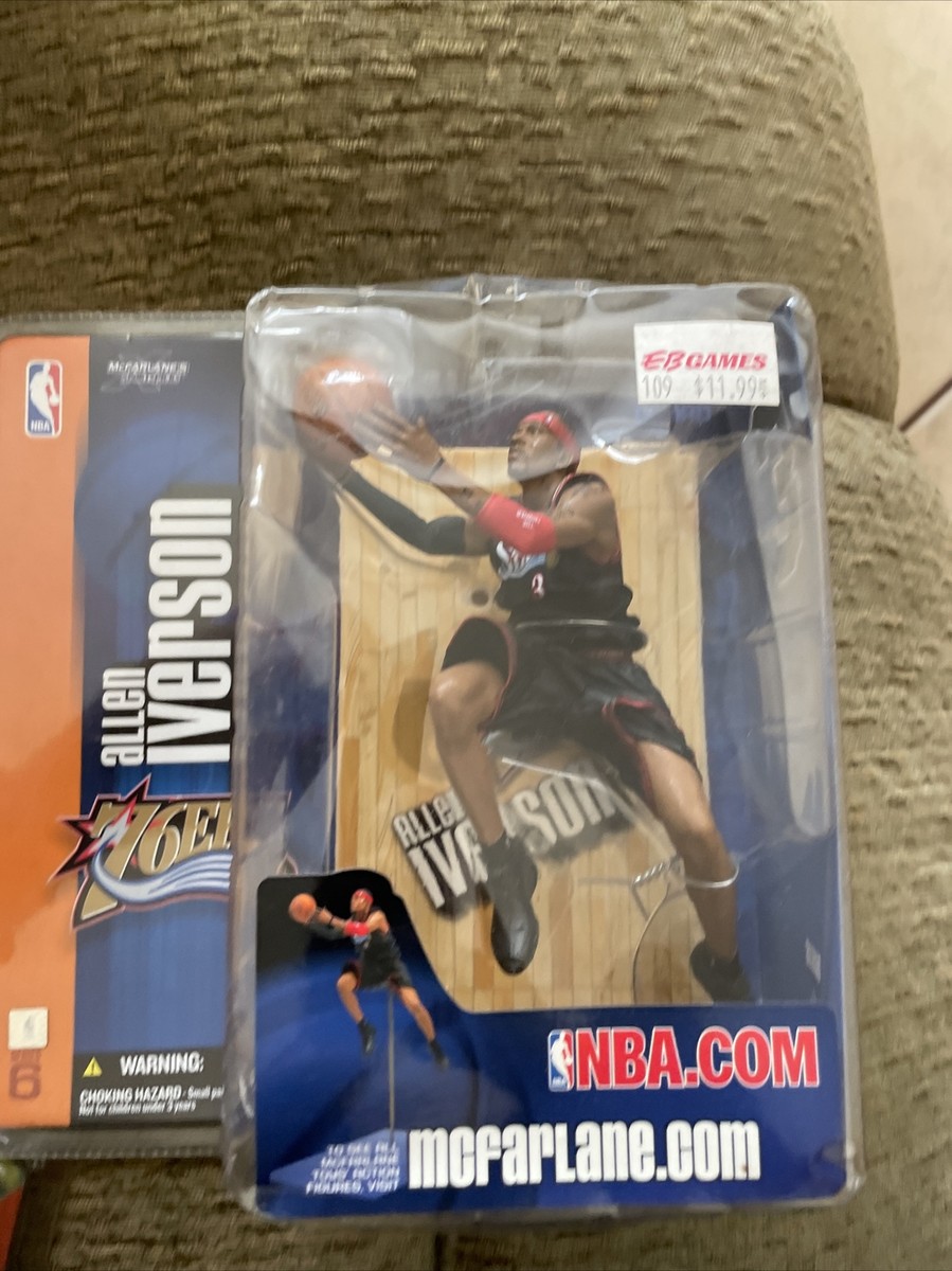 RARE McFarlane NBA Allen Iverson Series 6 76ers Black Jersey RARE McFarlane NBA Allen Iverson Series 6 76ers Black Jersey