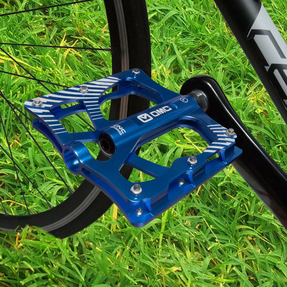 Pedais de mountain bike plataforma de alumínio OMC-307BL 9/16" 3 rolamentos selados MTB BMX - Imagem 2 de 4