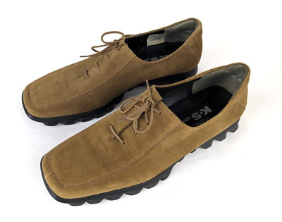 K+S Kennel Schmenger Halbschuhe UNGETRAGEN Damen 37.5 Wildleder Braun Schnürer
