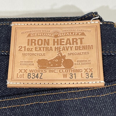IRON HEART 634Z 21oz Extra Heavy Denim Jeans Size W30