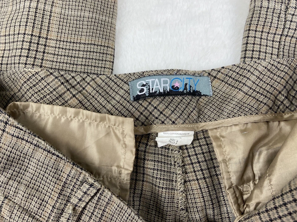 Pantalones de vestir Star City Juniors talla 9 pantalones de carrera tostados pierna recta calce suelto Foto 2 de 4