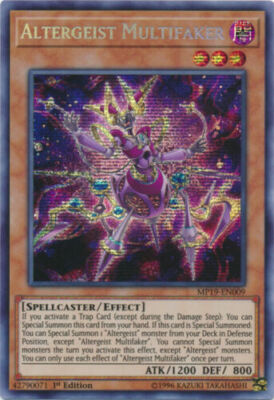 ALTERGEIST MULTIFAKER *** PRISMATIC SECRET RARE MP19-EN009 YUGIOH! | eBay