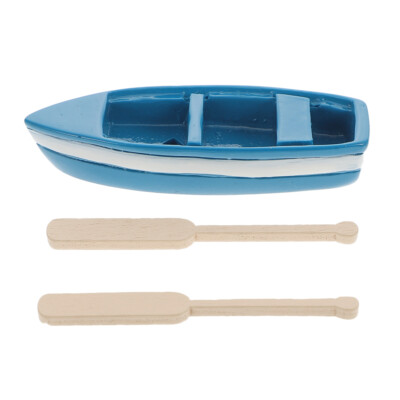 1 Satz Mini Schlauchboot Miniboot Small Fresh Decor Paddles Model Figurines