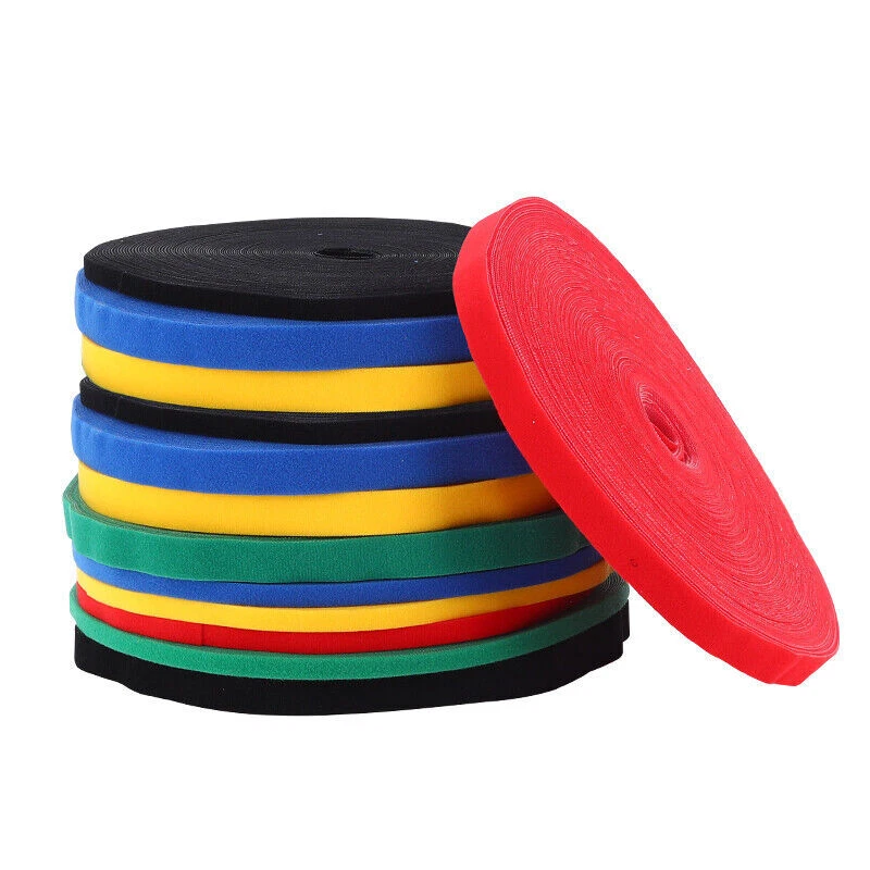 5 Meter Hook and Loop Ties Double Sided Straps Strapping Cable Tie 6-Colors - Image 3 of 4