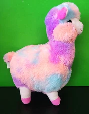 Llama Kelly Toy Plush Stuffed Animal 12" Alpaca Tie Dye Pink Purple Blue