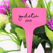 Pink T-Shaped Plant Labels | Garden Row Marker Seed Stake Food Tag Reusable 2025