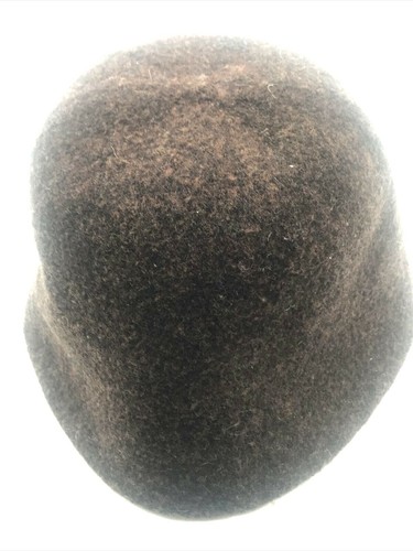 Wool Liz Claiborne Women’s Brown Flapper Style Hat Flower with Mink Accent - Picture 6 of 8