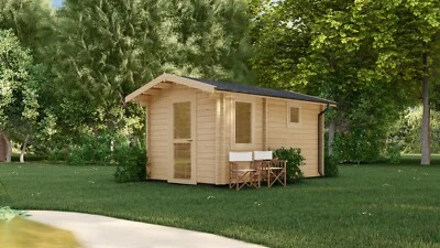 Gartensauna mit Vorraum CITRUS, 10㎡ BF, 44mm aus Fichtenholz - Bild 1 von 4