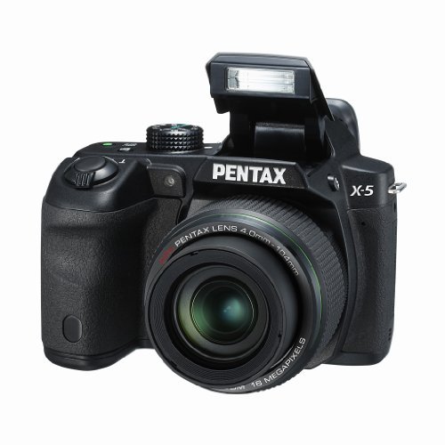 PENTAX X-5 CLASSIC BLACK 16.0MP zoom lens with AA batteries X-5