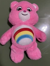2020 Basic Fun Care Bears Cheer Bear Rainbow Pink Plush Stuffed Animal Toy 14"