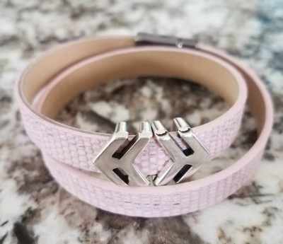 Women Leather Bracelet Arrow Double Wrap Cuff Bangle with Black Magnetic Link