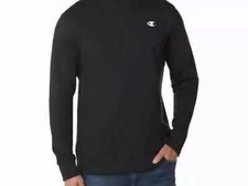 New Champion Men  s French Terry Sweatshirt Black Medium Mens USA