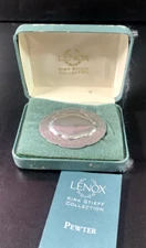 Lenox Kirk Stieff Collection Vintage Pewter Pin w/Etched Flowers