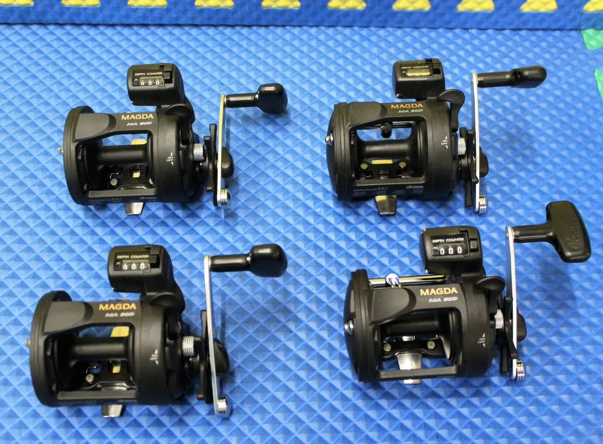 Okuma Magda Line Counter Trolling Reels MA 30D 4-PK