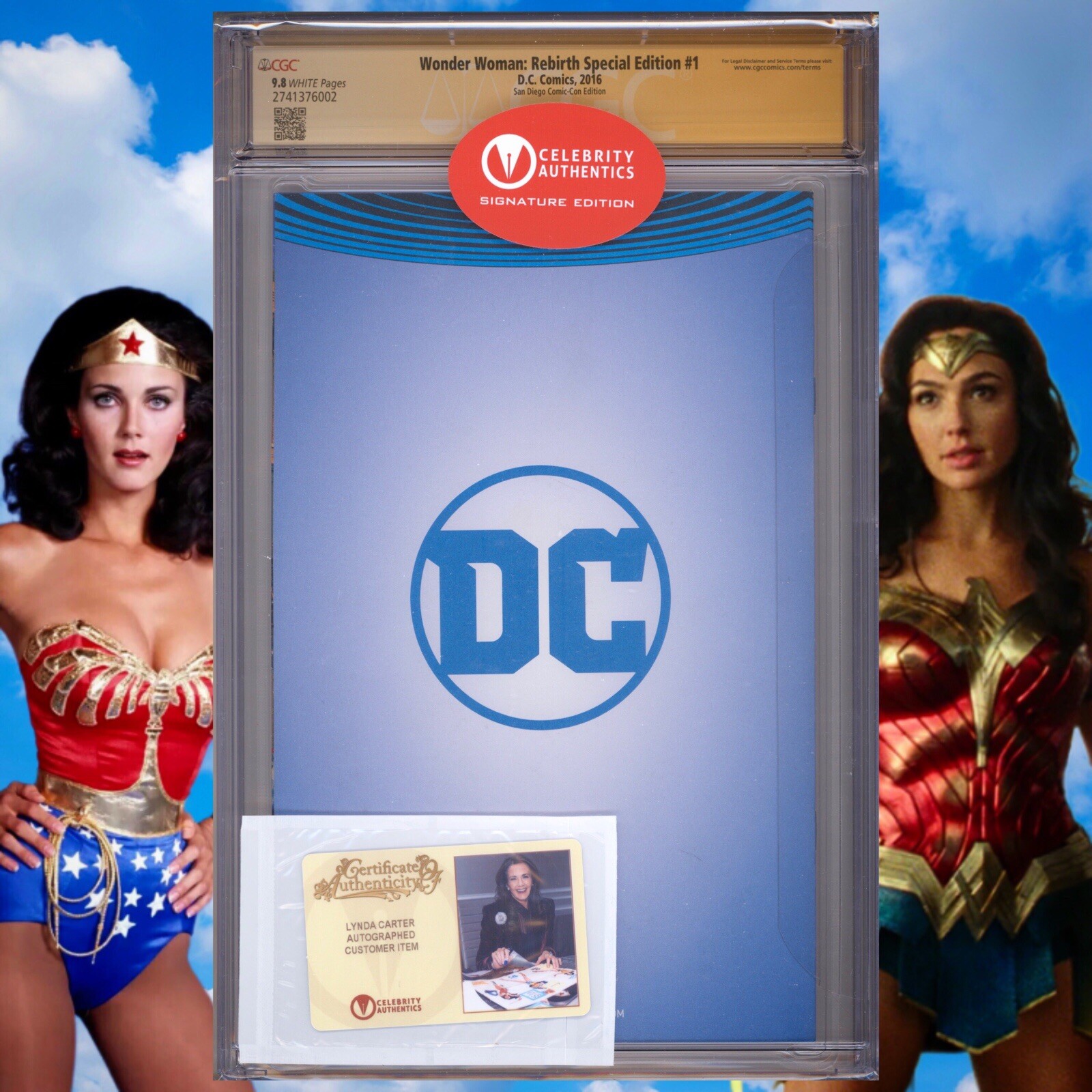 CGC 9.8 SS Wonder Woman Rebirth Special Edition #1 SDCC signed by Gadot ...