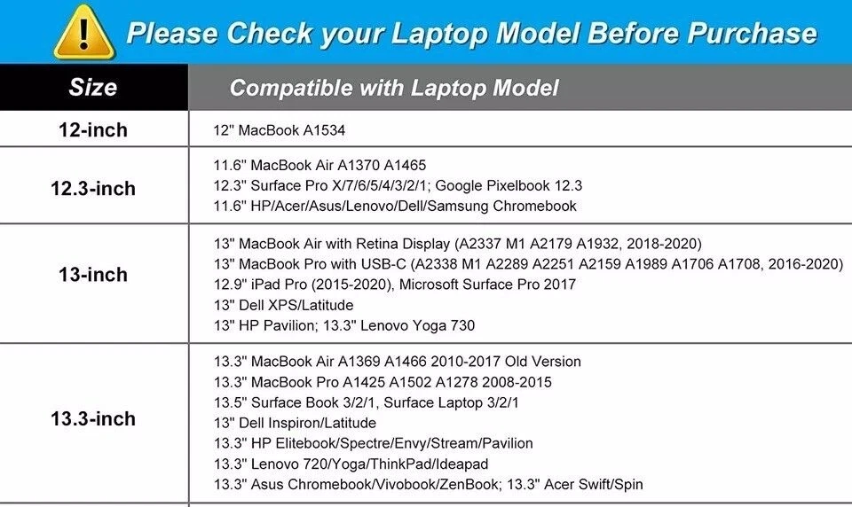 Laptop Case Sleeve MacBook Pro MacBook Air Case 13-13.3,13 9.7-10.5, 9.7-11 Inch - Image 3 of 4