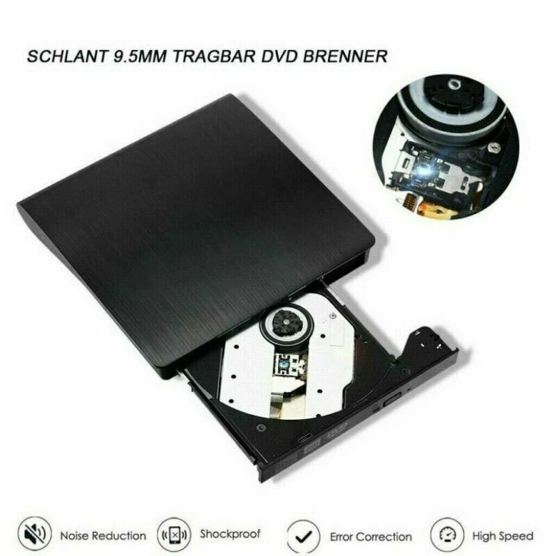 Slim External CD/DVD Drive USB 3.0 Player Burner Reader Writer for Laptop PC MAC - Image 4 of 4