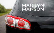 Marilyn Manson Car Decal Vinyl Glossy Band Logo Bumper Sticker Heavy Metal Goth