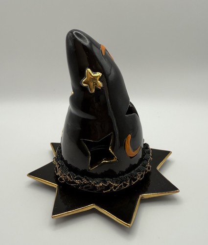 Irish Dresden Witch Hat Votive Tea Light Holder Ireland - Picture 4 of 19