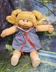 Collector vintage cabbage patch doll 1978 - 1982 collection Blue Plaid Dress