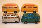 Four Vintage 1960's - 1990's Matchbox Lesney Volkswagen VW Camper / Transporter