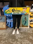 Antique Vintage Old Style Sign Green Seed Corn Made USA