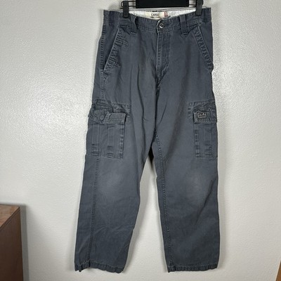 LEVI'S Cargo Loose Straight Pants Mens 30x34 Gray Y2K Skateboarding 100% Cotton