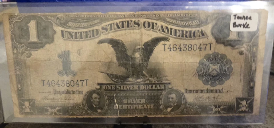 1899 $1 "BLACK EAGLE" Silver Certificate Fr 233 Teehee And Burke  - Image 2 of 3