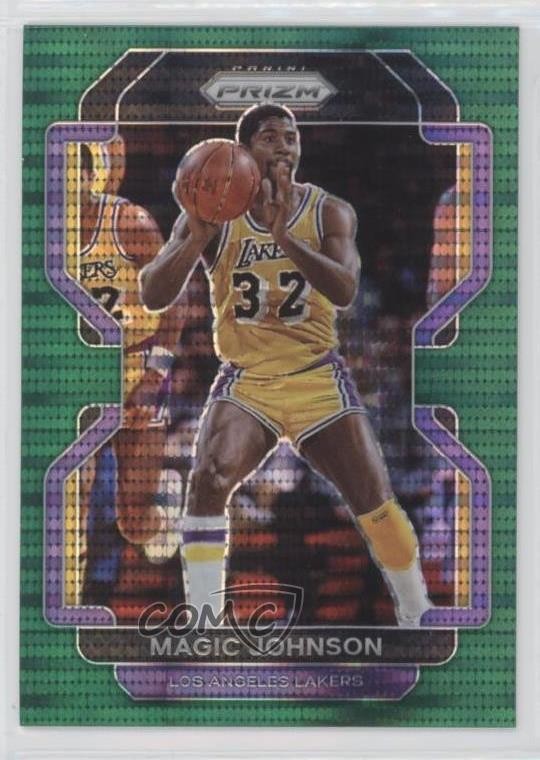 2021-22 Panini Prizm Green Pulsar Prizm 3/25 Magic Johnson #248 HOF 7y2