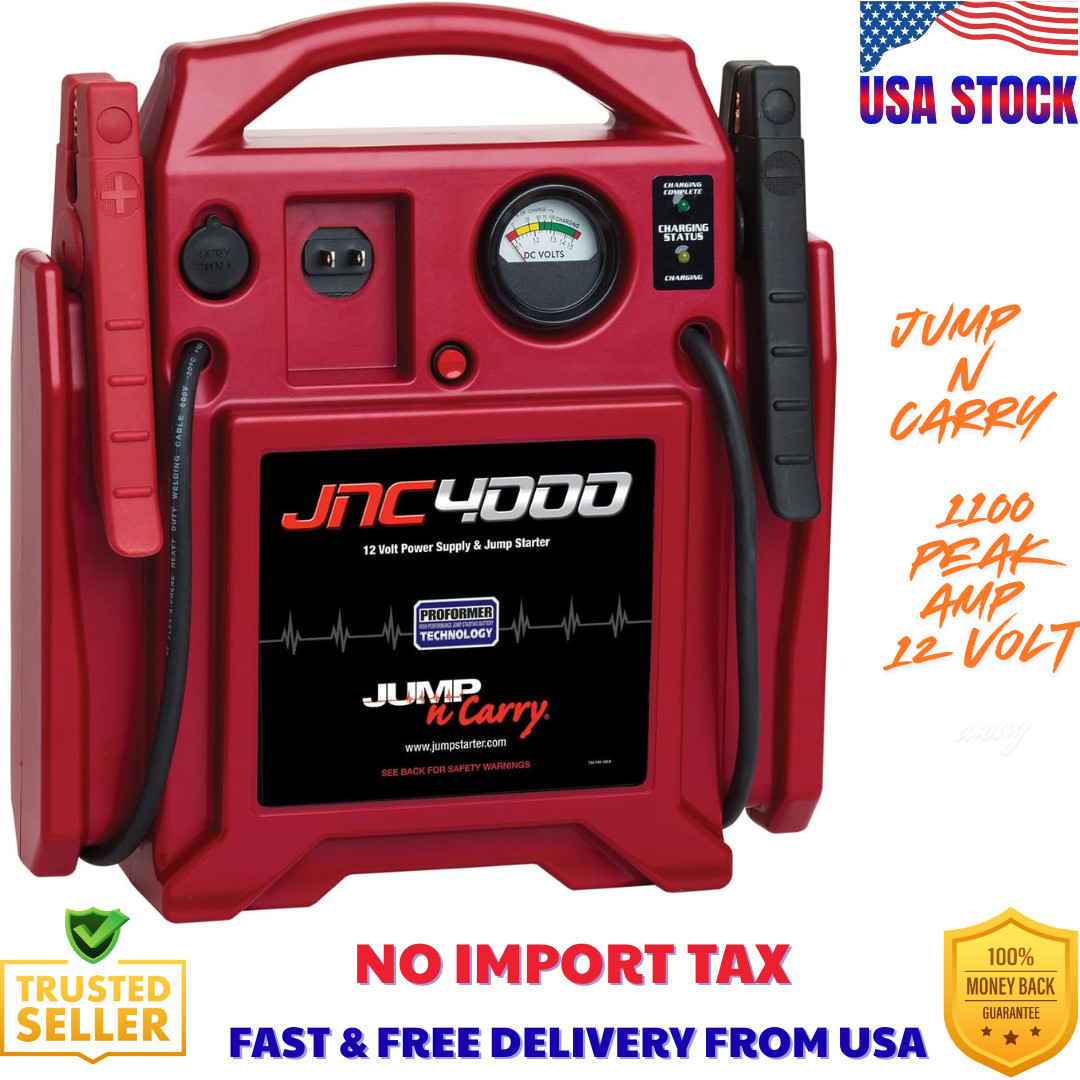 Clore Automotive Jump-N-Carry JNC4000 1100 Peak Amp 12V Jump Starter