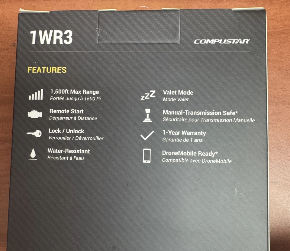 Compustar 1WR3 1-Way Remote 1-Button Car Remote Start Key Fob Transmitter - Image 2 of 3
