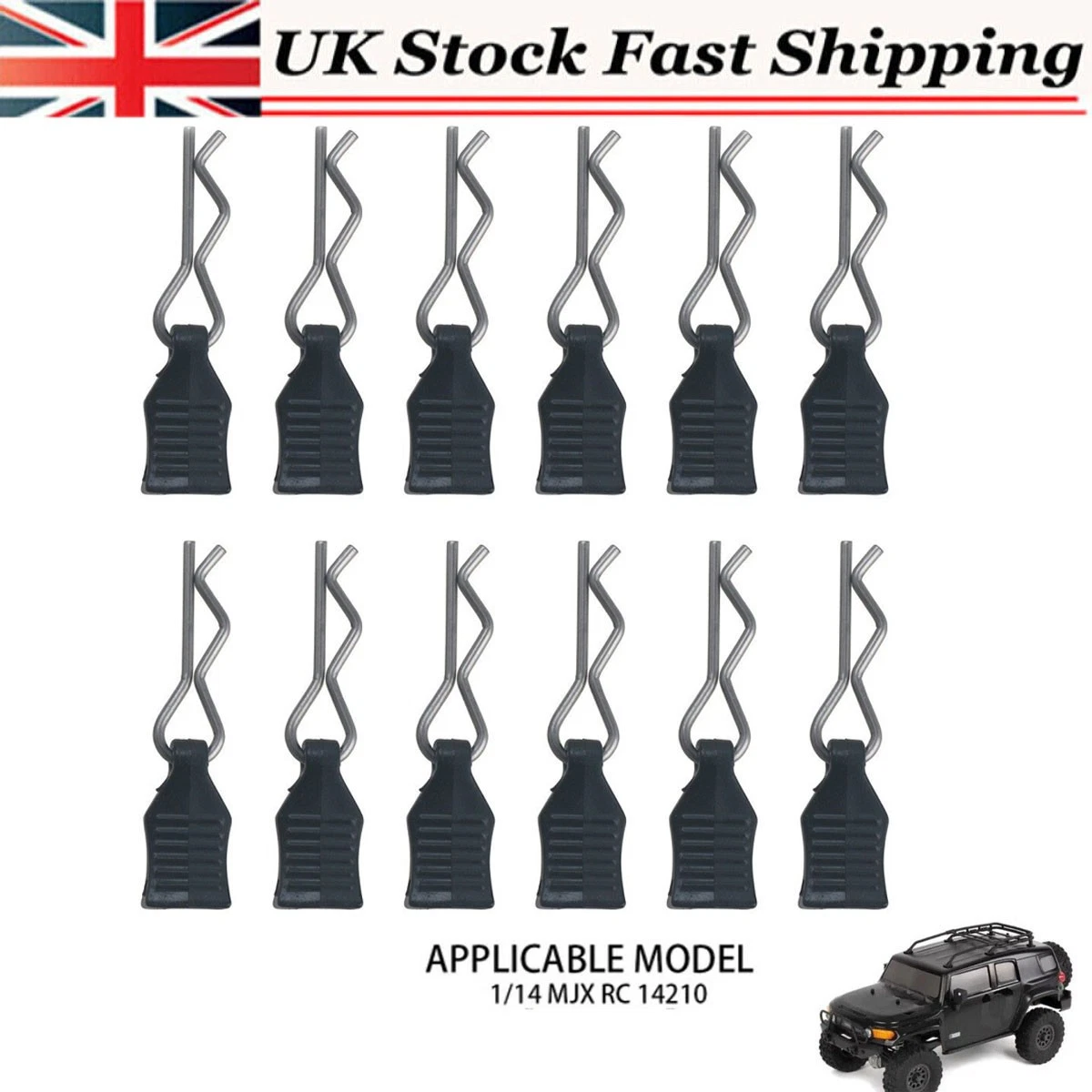 RC Body Clips Stainless Steel – 1.16mm, Pack Of 10 – Fits 1/10, 1/12, 1/14, 1/15, 1/16 Scale Cars
