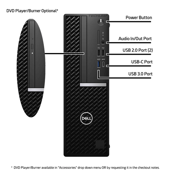Dell Windows 11 Desktop PC i7 10th, up to 64GB RAM, 2TB NVMe SSD, Built-In WiFi 2