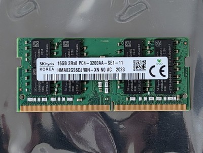 Sk Hynix 16GB (1x16GB) 2Rx8 DDR4-3200 SODIMM 260-Pin HMA82GS6DJR8N