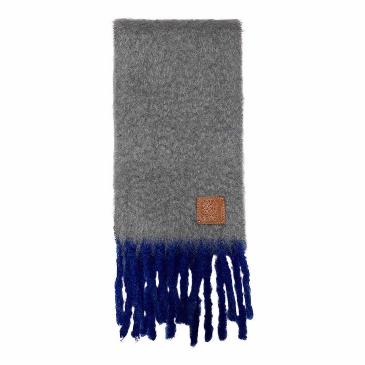 LOEWE Fall Winter 2024 Mohair & Wool Anagram Patch Fringe Scarf | eBay