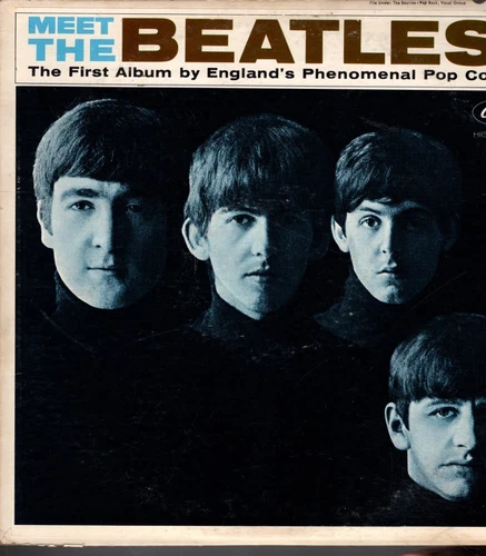 The BEATLES  on LP  " MEET THE BEATLES " rock/ 2nd label variant